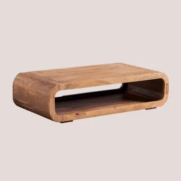 Prostokątny Stolik Kawowy 120x60 Cm Z Drewna Vacry Akacja Brąz - Sklum