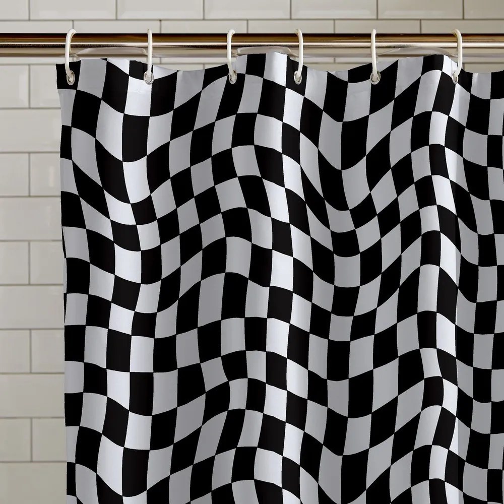 Zasłona prysznicowa 180x180 cm Checkerboard – Catherine Lansfield