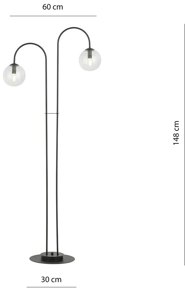 Nowoczesna lampa wisząca z grafitowymi kloszami - 10X D118 H1-M00