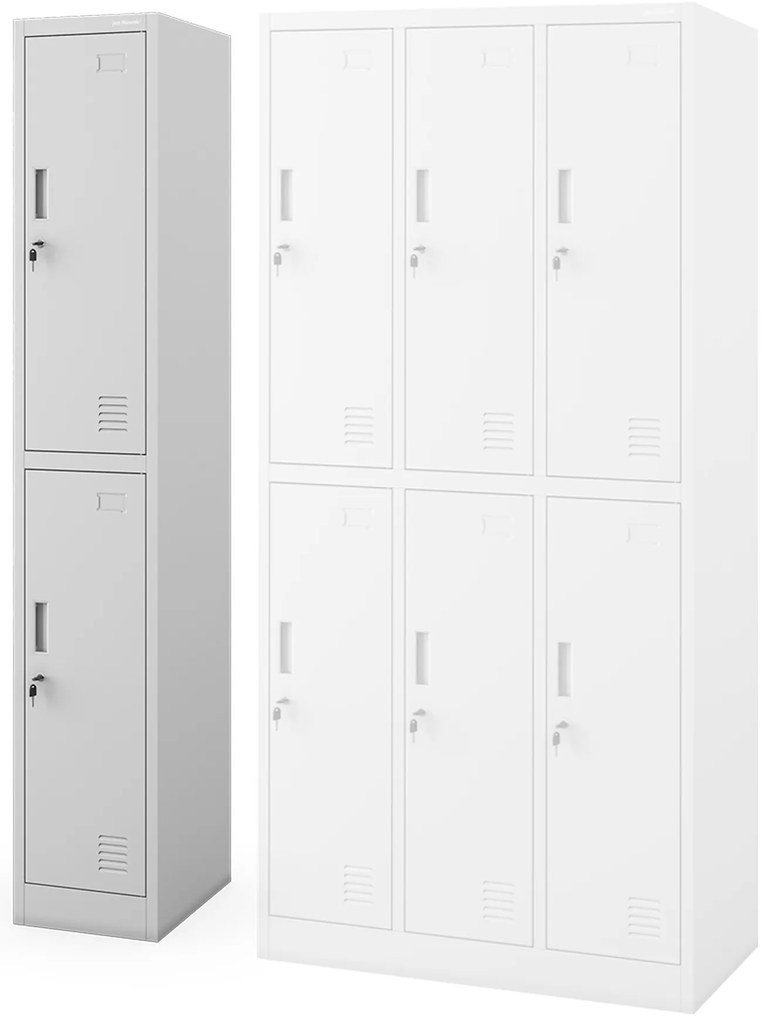 Szafka socjalna ubraniowa BHP szara: IGOR 1 Plus