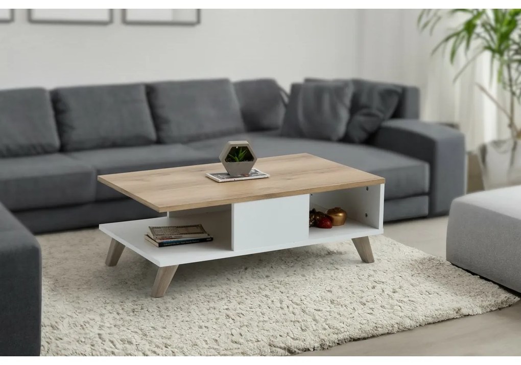 Stolik konferencyjny Sumer White and Oak