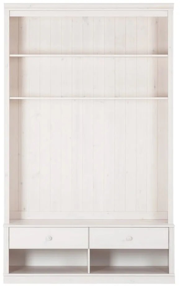 Biały zestaw pod TV z litego drewna sosnowego 140x223 cm Anita – Støraa