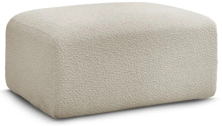 Beżowy podnóżek z materiału bouclé Tina – Bobochic Paris