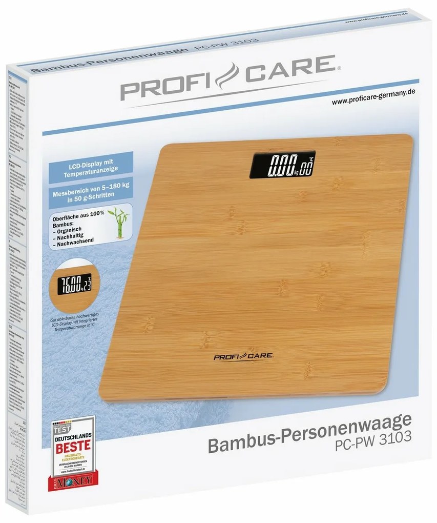 ProfiCare PW 3103 waga osobowa Bamboo