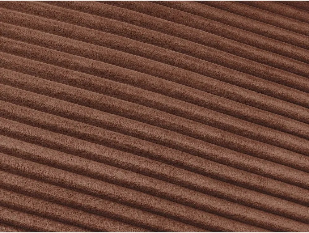 Pomarańczowa sztruksowa rozkładana sofa do spania 220 cm Hugo – Bobochic Paris