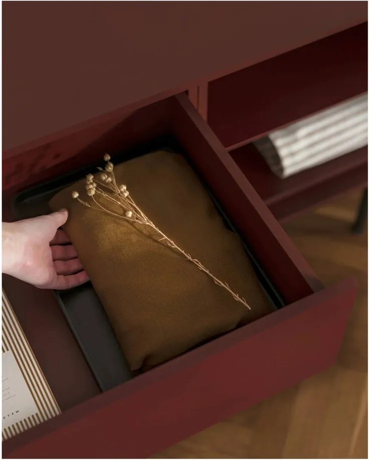 Bordowa szafka pod TV 189x61x42 cm Mod – noo.ma