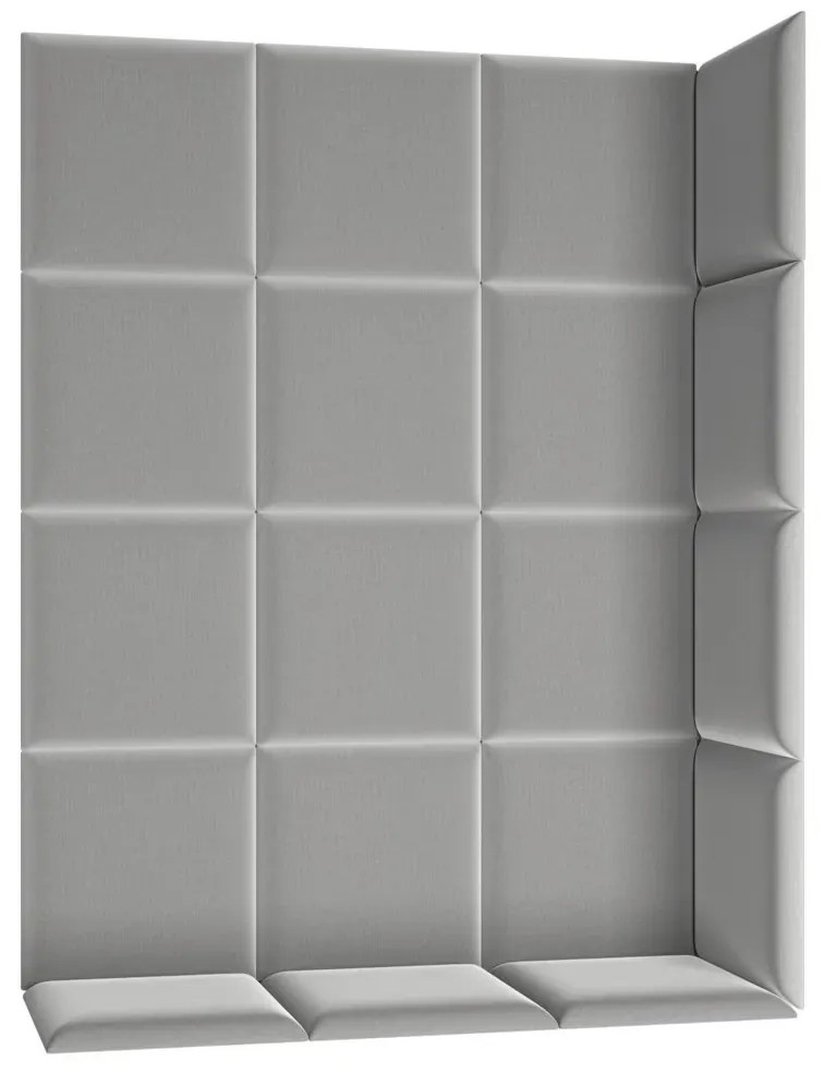 Zestaw 19 paneli tapicerowanych QUADRATTA 120x160 jasnoszary ELTAP