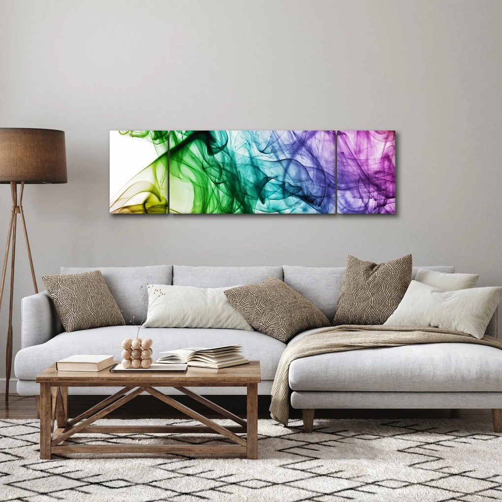 Obraz - kolorowy dym (170x50 cm)