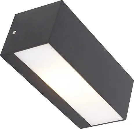 Nowoczesna lampa ścienna czarna IP54 - Houks