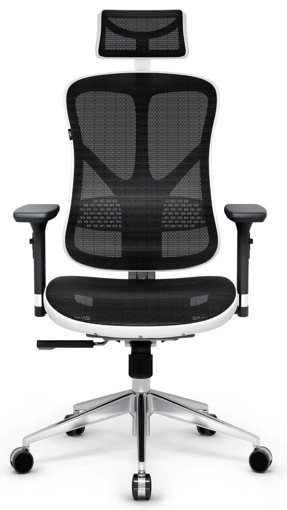 Fotel ergonomiczny Diablo V-Basic, biało-czarny