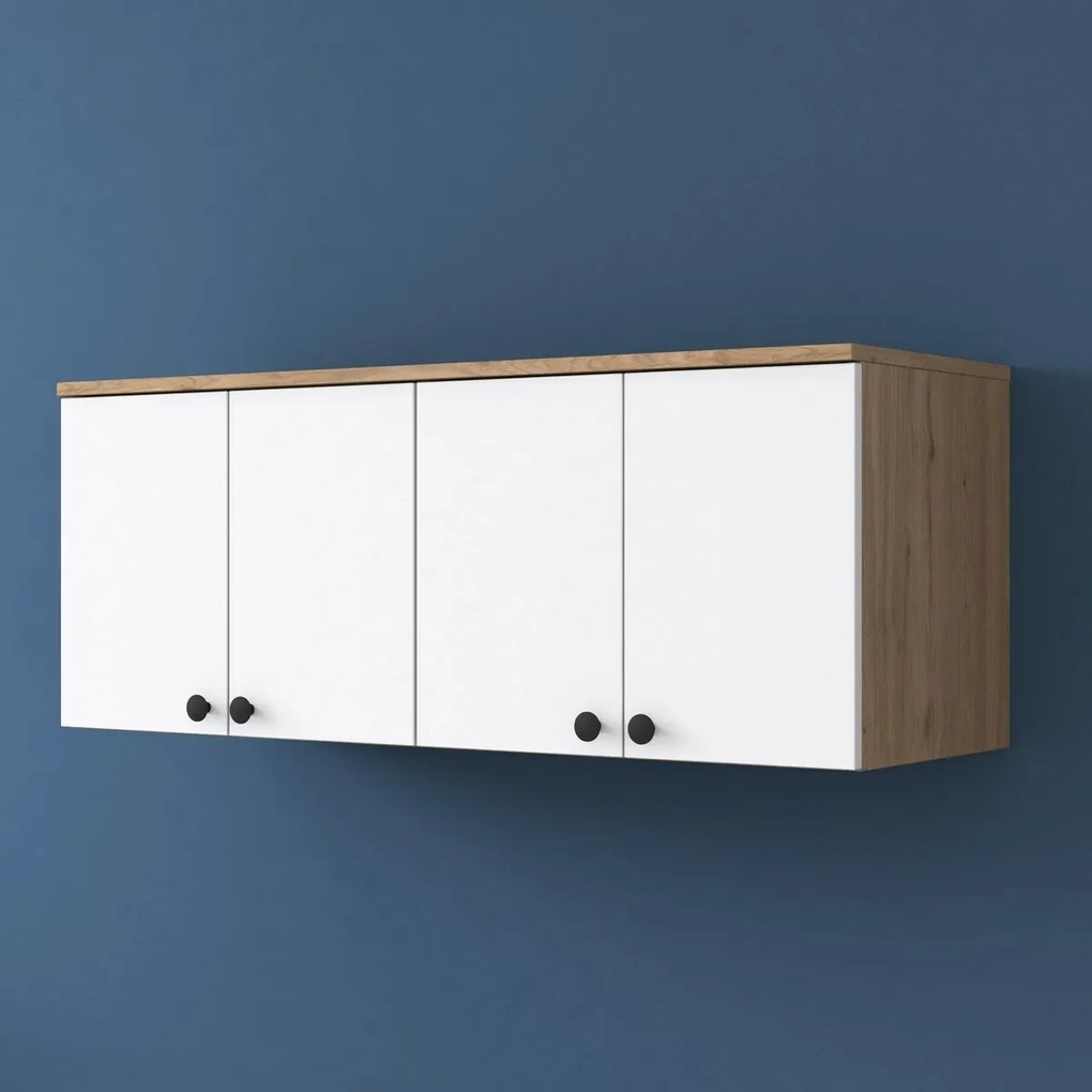 Szafka ścienna Bany Walnut and White