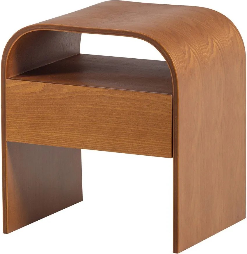 Szafka nocna z półką w naturalnym kolorze Momo – WOOOD