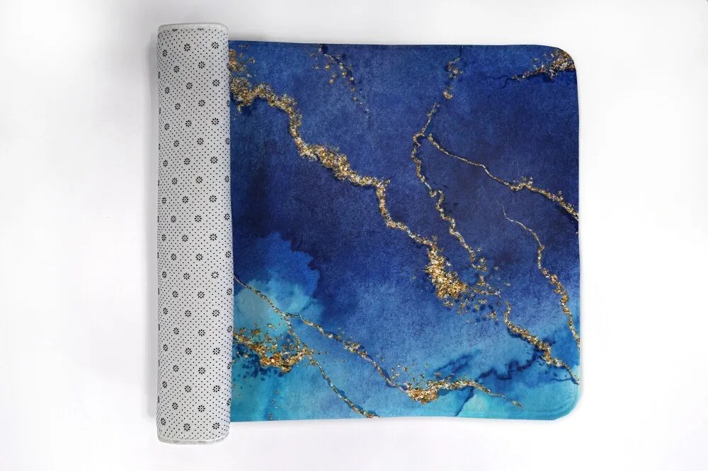 Dywanik antypoślizgowy do łazienki Dywanik antypoślizgowy do łazienki Niebieski marmur