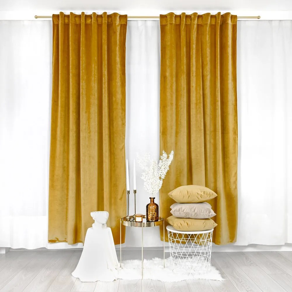 Miodowa zasłona Werona z weluru
