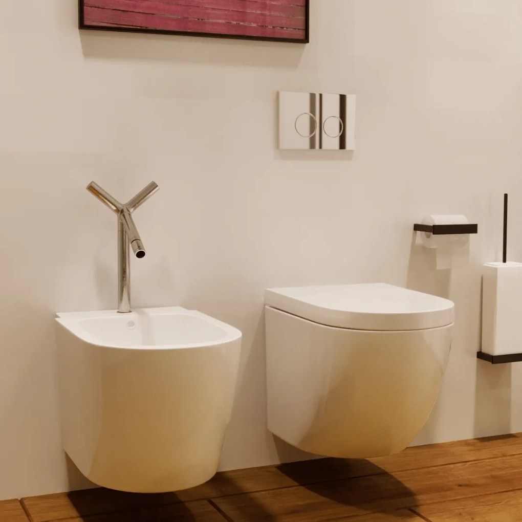 Przycisk spłukujący srebrny ENCO