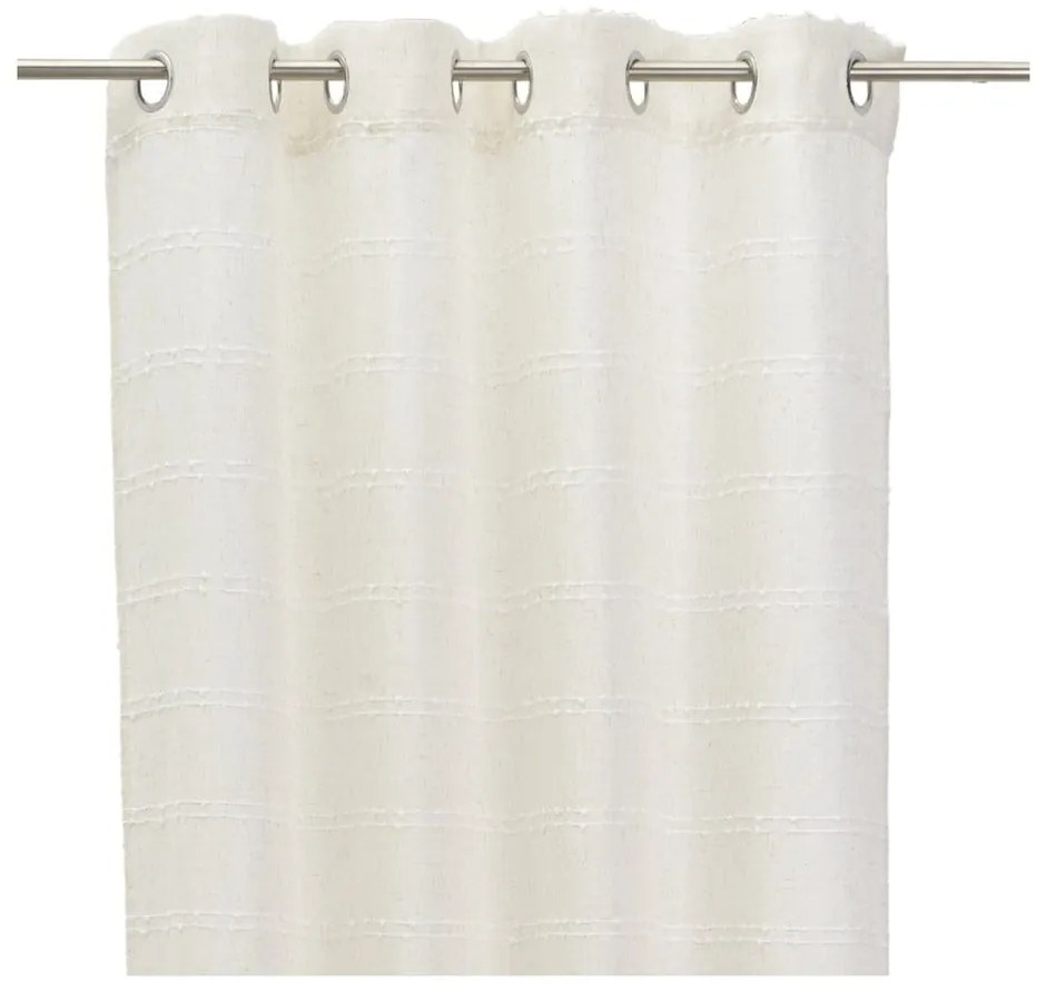 Białobeżowa zasłona z mieszanki lnu 140x260 cm Nodes – Casa Selección