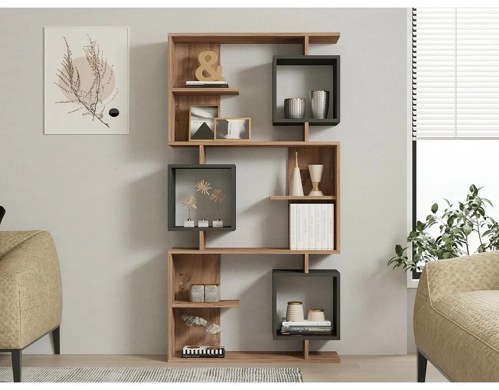 Biblioteczka Icardi Anthracite i Atlantic Pine