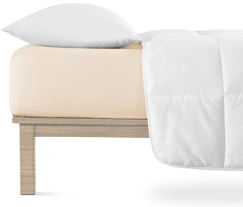 4Home prześcieradło jersey Lycra beżowy, 90 x 200 cm