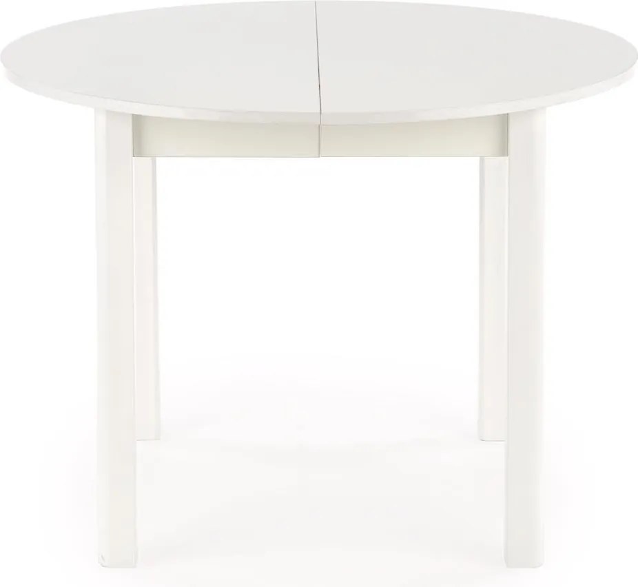 Biały stół rozkładany z okrągłym blatem Ringo
