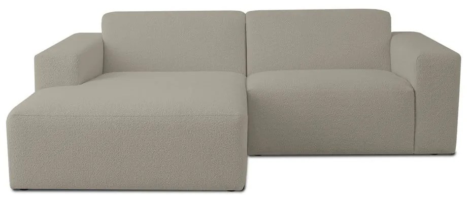 Jasnobrązowy narożnik z materiału bouclé (lewostronny) Roxy – Scandic