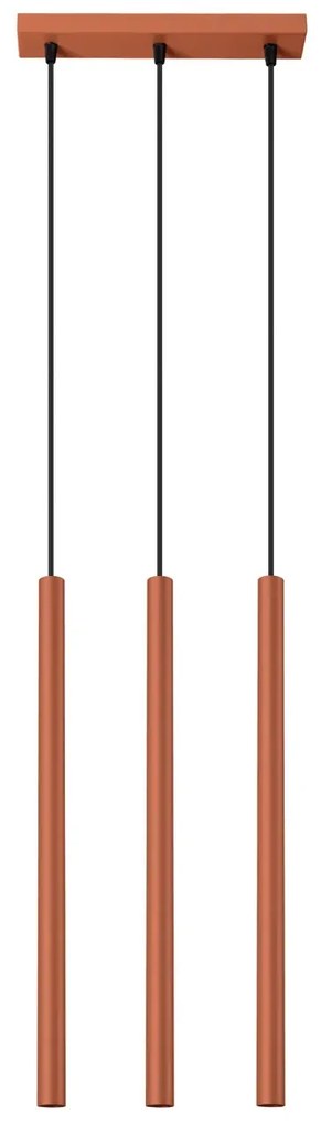 Lampa wisząca PASTELO 3 ochra czerwona SOLLUX LIGHTING