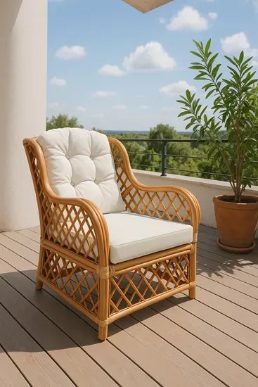 Fotel ogrodowy z prawdziwego rattanu W4-T71