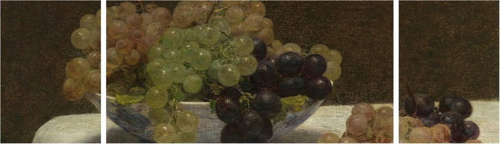 Obraz - Henri Fantin-Latour, Still Life with Grapes and a Carnation, reprodukcje (170x50 cm)