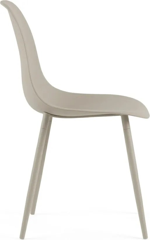 Krzesło do kuchni OSAKA plastikowe, szarobrązowe