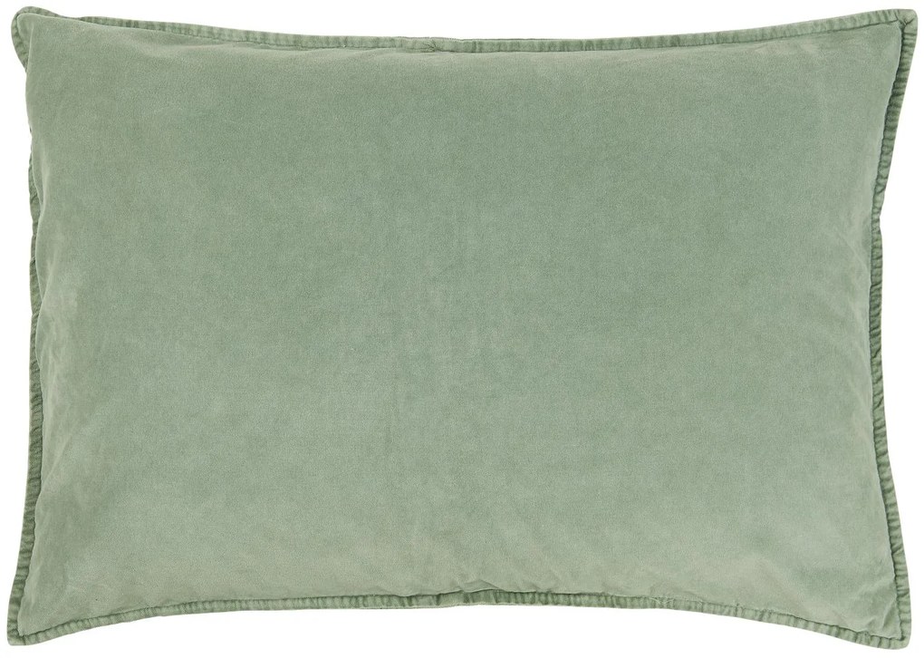 Zielona aksamitna poszewka na poduszkę MISTY JADE 72x52 cm