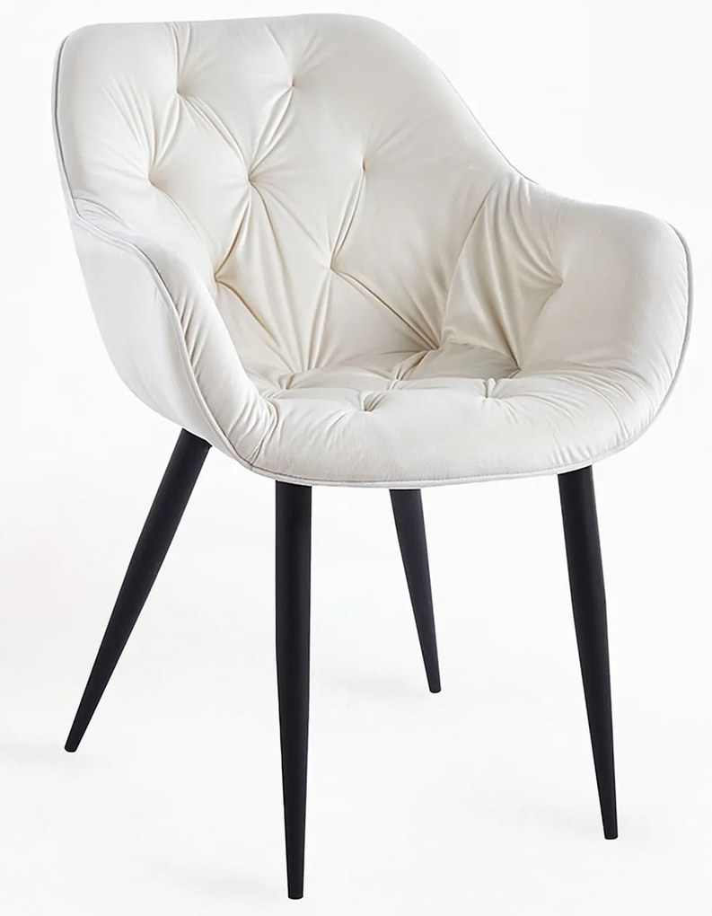 Krzeso Zandel z czarnego aksamitu