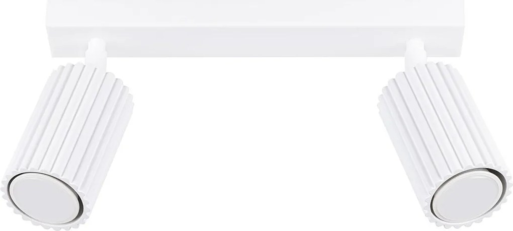 Lampa Sufitowa Minimalistyczny Karbon, Aluminium - 2 Źródło - L.30 X H.16.5 Cm - Biały