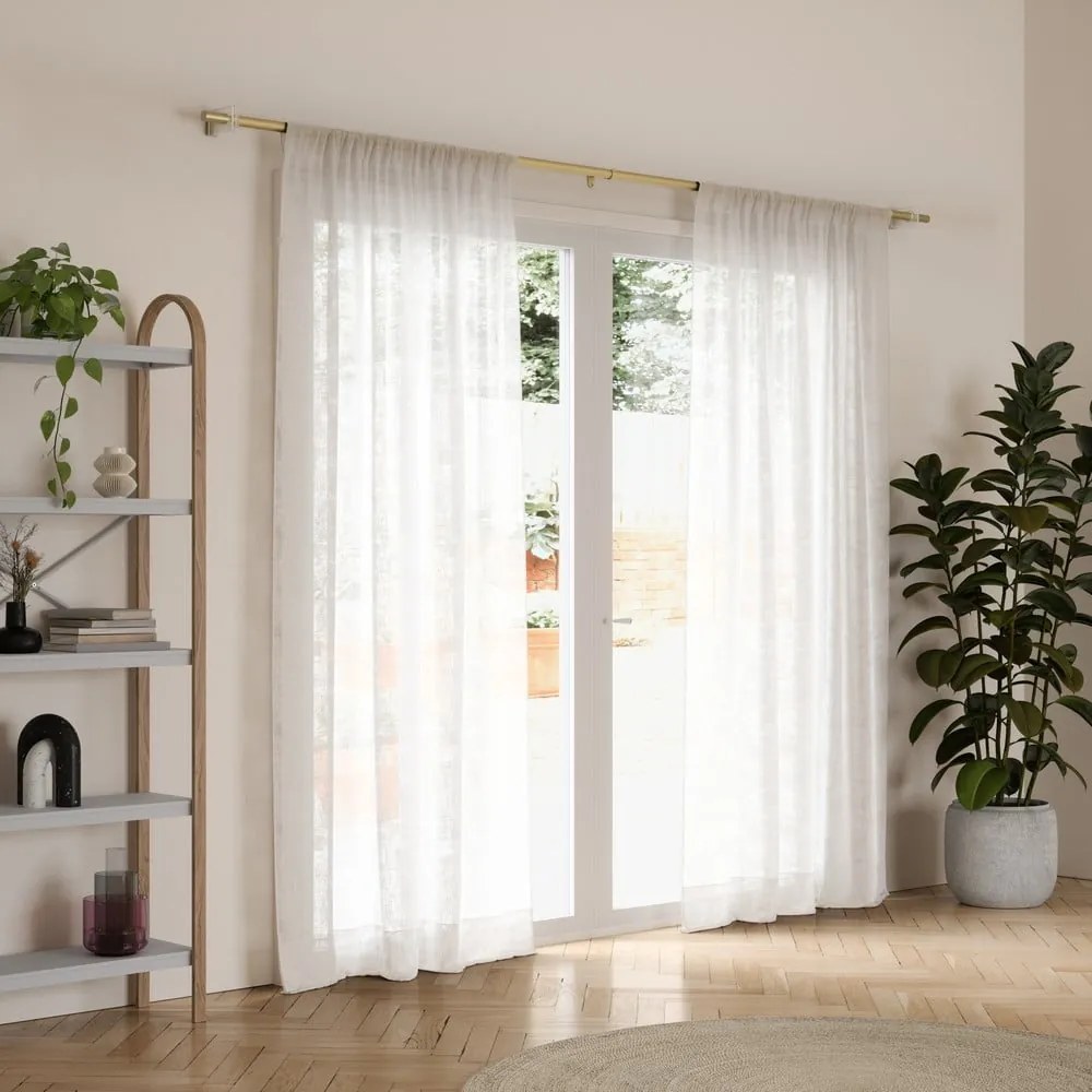 Stalowy regulowany karnisz w kolorze matowego złota 107 - 305 cm Flute – Umbra