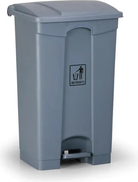 Uniwersalny kosz na śmieci do segregacji z pedałem, 87 l, 830 x 500 x 410 mm, szary