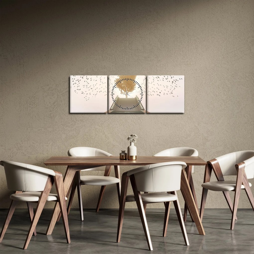 Obraz - Most do nieznanego (z zegarem) (90x30 cm)