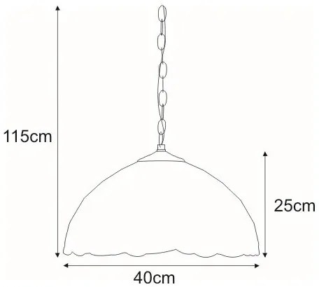 Witrażowa lampa wisząca w stylu retro - 7X S952 A0-H40