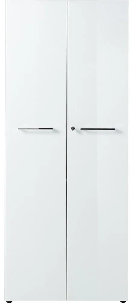 Biała szafa w dekorze dębu 80x196 cm Monteria – Germania