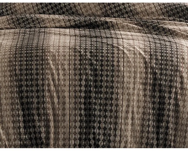 BedTex Bawełniana pościel Oberon brązowa, 220 x200 cm, 2 szt. 70 x 90 cm