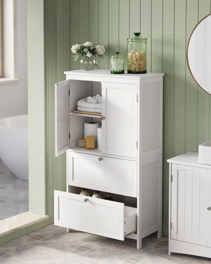 Szafka łazienkowa LAVORANO 110x60 cm, biała