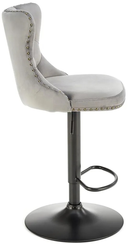 Szary hoker welurowy w stylu glamour S0-N14