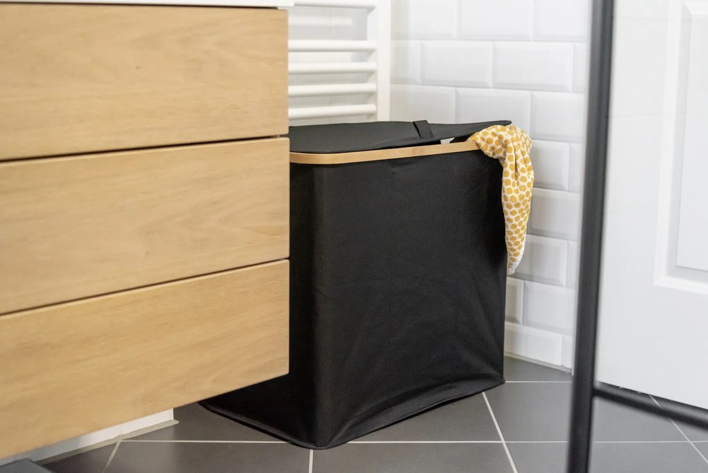 Kosz na pranie, bambus, 57 x 50 x 37, Trio Ecori, WENKO
