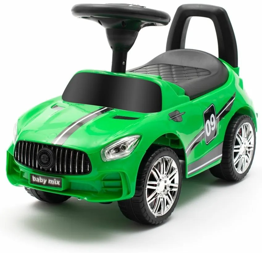 Baby Mix Odpychacz dla dzieci z dźwiękiem Racer, zielony