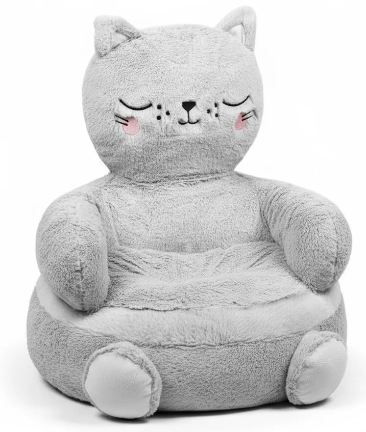 Puf do pokoju dziecięcego w kształcie kota, 45 x 45 cm