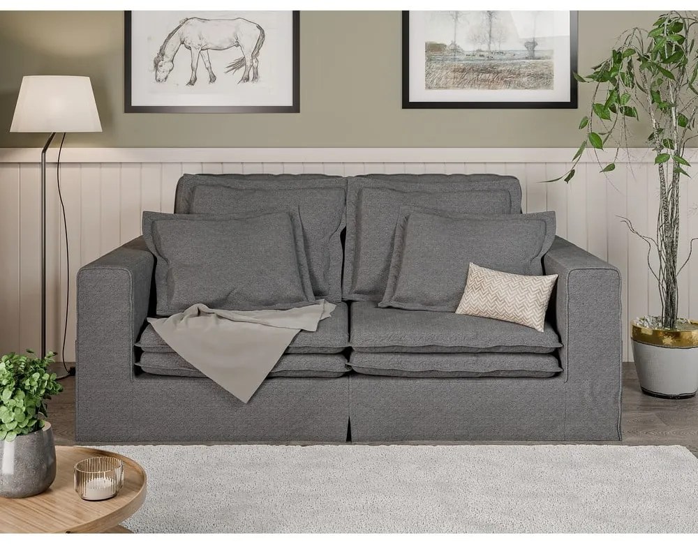 Szara sofa 196 cm Nora – Ropez