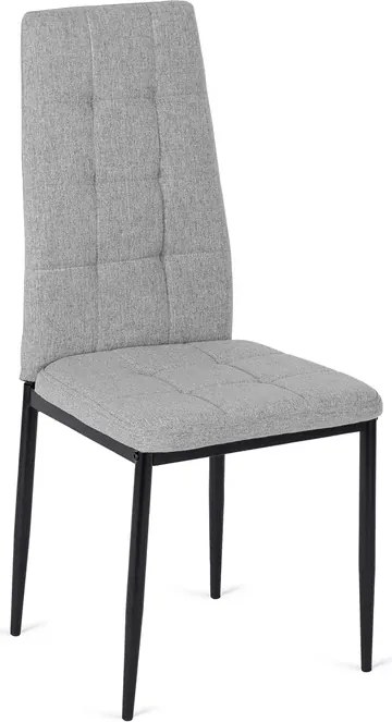 Zestaw Stół Prostokątny Rozkładany CLARK 120-160 cm Dąb Artisan/Czarny i 4 Krzesła Tapicerowane TEX Szare