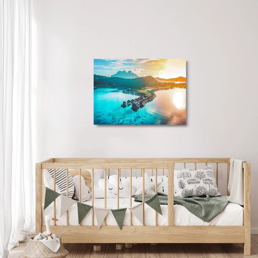Obraz na szkle - Bora Bora (70x50 cm)