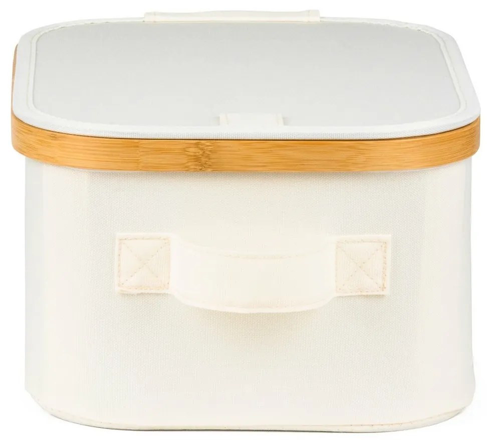 Pojemnik do przechowywania G21 24 x 30 x 15 cm, bambusowy z pokrywką, beżowy