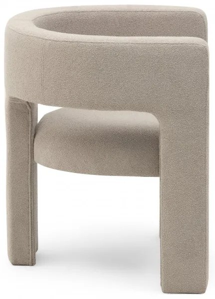 Ciemnobeżowy designerski fotel ALPAH E