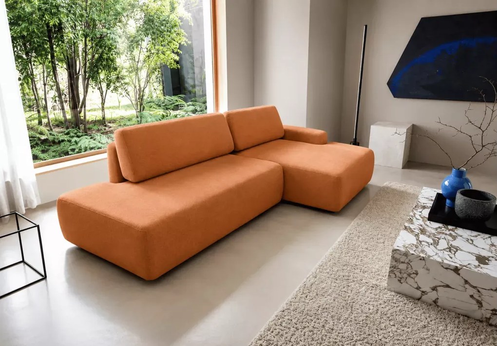 Narożnik z funkcją spania i pojemnikiem Slideo O 276 cm DL rozkładany sofa L-kształtna