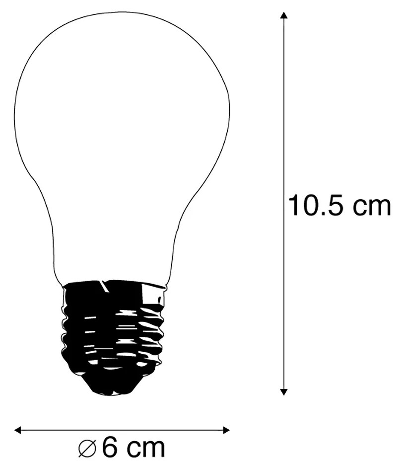 Zestaw 5 żarówek LED E27 A60 przezroczystych 6W 630 lm 2200K