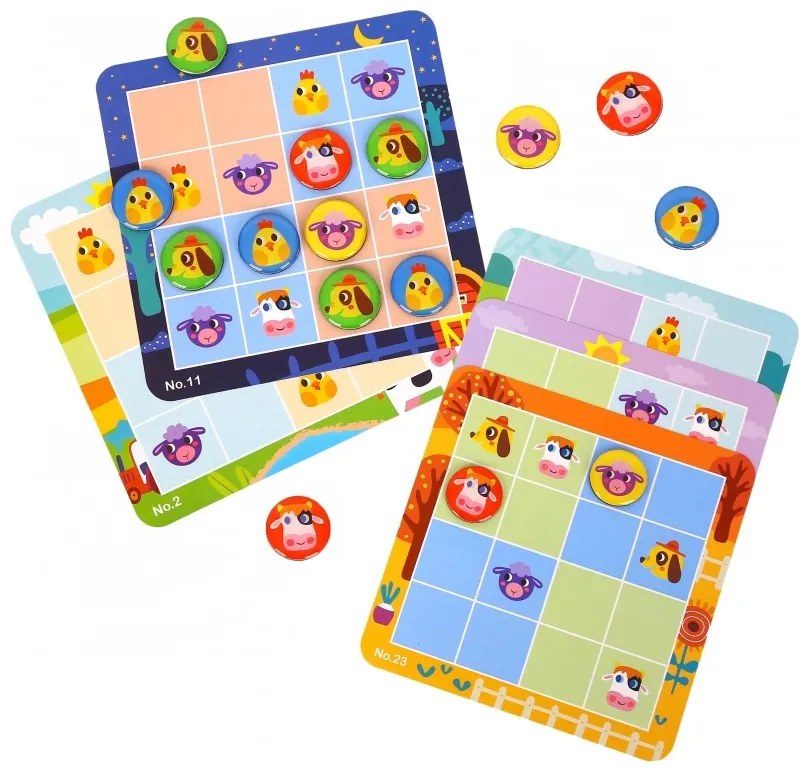 Tooky toy gra sudoku dla dzieci wersja farma